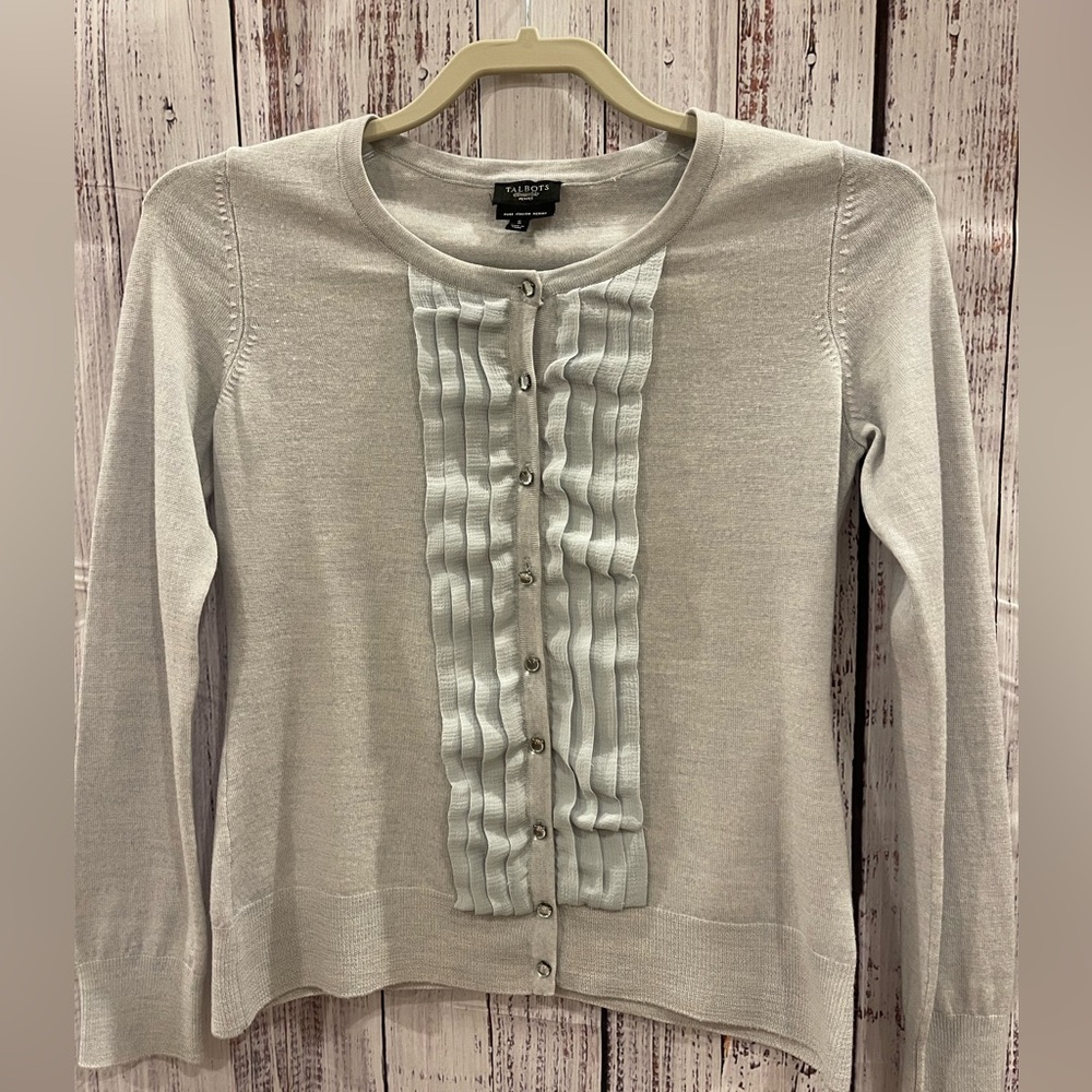 Italian Merino Wool Pale Blue Cardigan